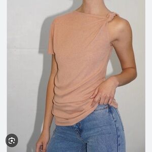 LNA Tan Short Sleeve Women's Top